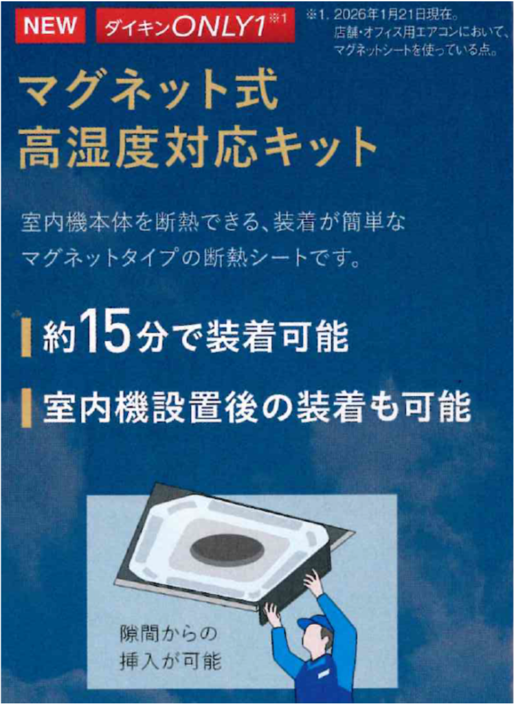 マグネット式高湿度対応キットの図解